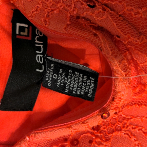 🤑Reduced 🤑Laura BNWT Coral Strapless Mermaid Lace Dress Size 0 - Picture 6 of 8